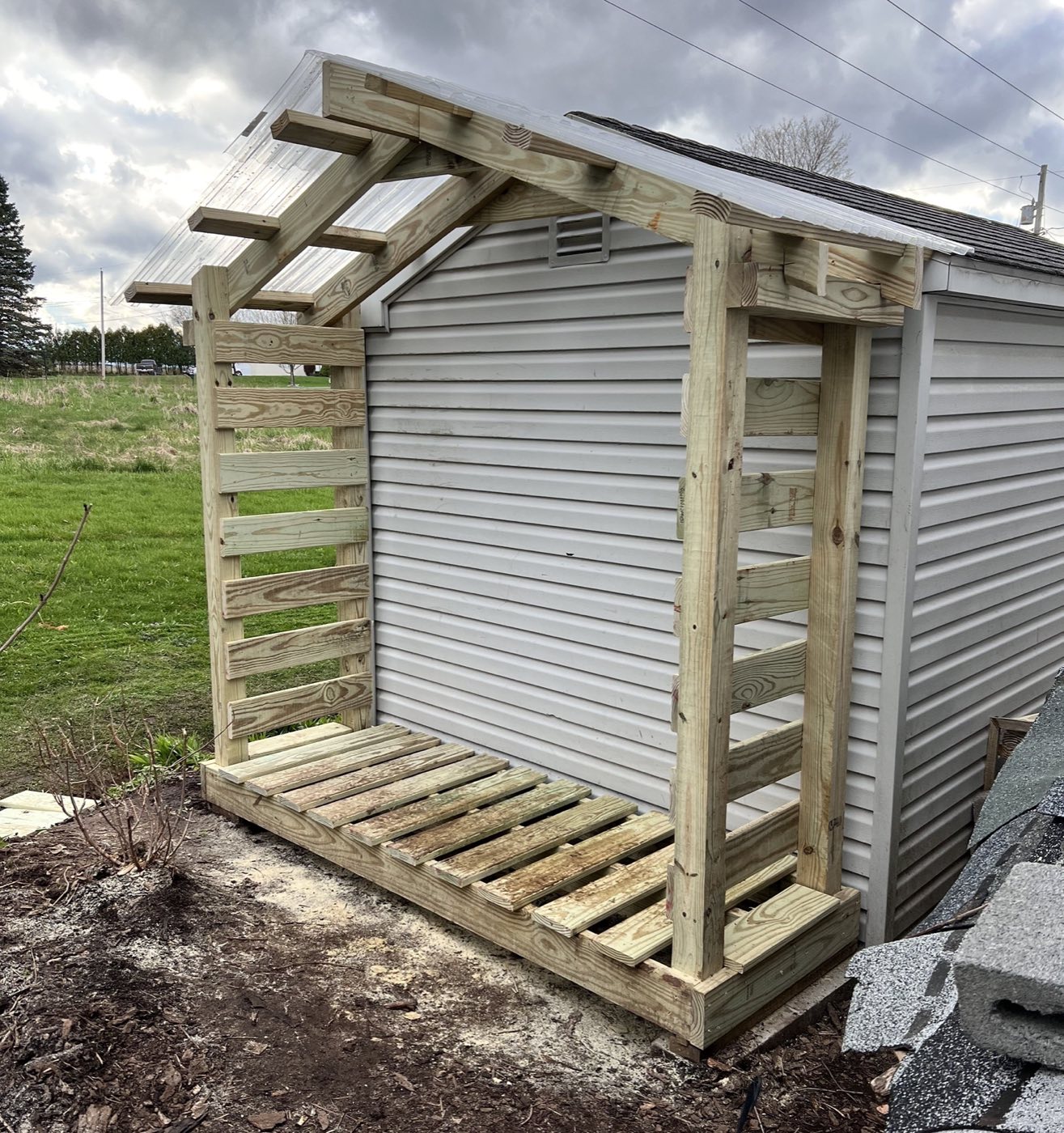 Firewood shed build, in progress — Hemlock Carpentry and Handyman, Utica, NY